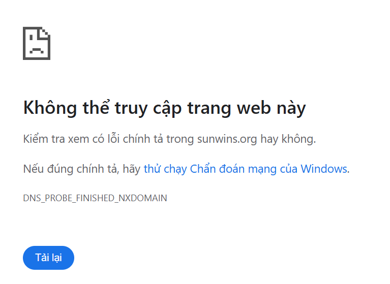 sunwin bị chặn