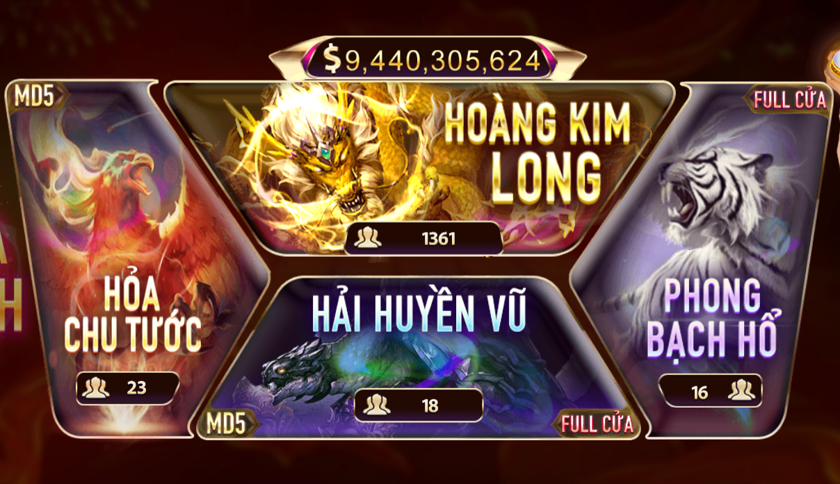 xóc đĩa tứ linh sunwin